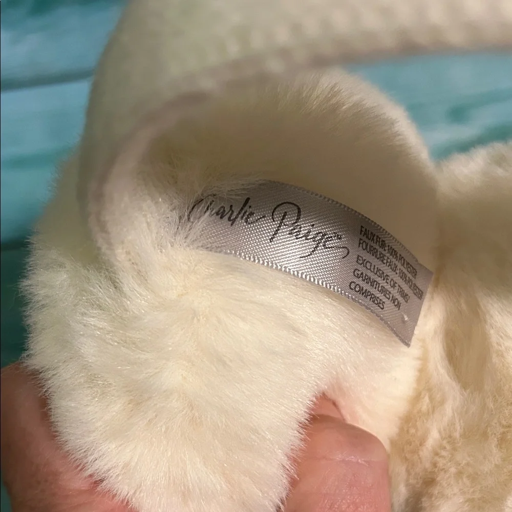 Charlie Paige Cream Fuzzy Ear Muffs
